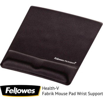 Fellowes Health-V™ Fabrik Mouse Pad Wrist Support Black (91812)