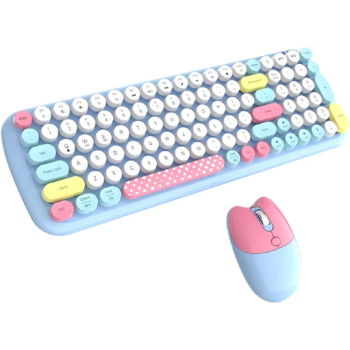 GEEZER Candy Pro Bluetooth Wireless Keyboard and Mouse Combo Set Blue