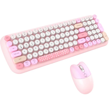 GEEZER Candy Pro Bluetooth Wireless Keyboard and Mouse Combo Set Pink