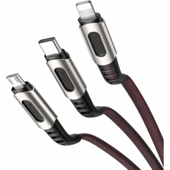 Rock RCB0735 | USB to Type-C, Lightning & Micro Mobile Cable | 3-in-1 Cable